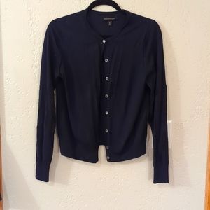 Navy stretch cotton Banana Republic cardigan